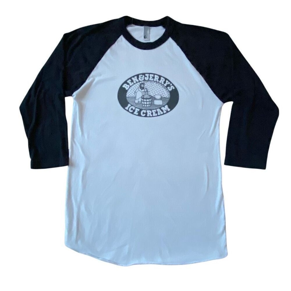 American Apparel Ben & Jerry’s Ice Cream Raglan baseball T-shirt Small 2013 50/5